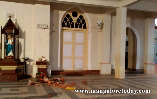 Antony statue at Shirva Church desecrated